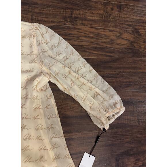 Calvin Klein Cursive Bow-Neck Dress Sz 6 - Picture 6 of 11